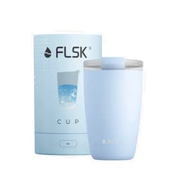 FLSK Thermo Cup • Stainless Steel Coffee Mug to Go (350 ml) • Keeps hot & Cold for 3h – Reusable & Leak-Proof Thermo Mug for On The Go