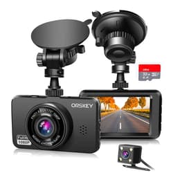 ORSKEY Dash Cam for Cars Front and Rear 1080P Full HD In Car Camera Dual Lens Dashcam Wide Angle Sony Sensor with Loop Recording and G-sensor