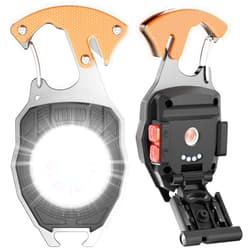 SEANCHEER Keychain Work Light Keychain Flashlights,Portable Rechargeable COB Work Light Emergency Light with Magnet Base,Whistle for Fishing,Cycling and Hiking-7 Light Modes
