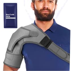 EDIFOLLY Shoulder Ice Pack Wrap, Reusable Shoulder Wrap, Shoulder Brace for Rotator Cuff, Shoulder Discomfort, Father's Day Gift (X-Large)