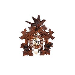 Qwirly Store: Hermle Manfred Black Forest Mechanical Table Clock with Carved Birds - New Holidays 2018 Model 23028-030721 in Cuckoo Clock Style - Great Decor Item or A Perfect