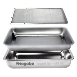 Mogobe Trim Tray, Made of Stainless Steel with Detachable 150 Micron Screen, Size in 15.5