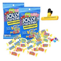 CandyRific CLASSIC ORIGINAL JOLLY RANCHER HARD CANDY (2 PACK -7 OZ Each) | Individually Wrapped Assorted Fruit Flavor - Blue Raspberry, Green Apple, Cherry, Grape, watermelon | Cholesterol-free Fat-free Hard Candy | SameDay Shippers Bag Clip Included