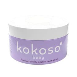 Kokoso Baby Organic Coconut Oil – Moisturising 100% Natural Baby Oil for Baby Massage, Dry, Sensitive and Normal Baby Skin – 168g