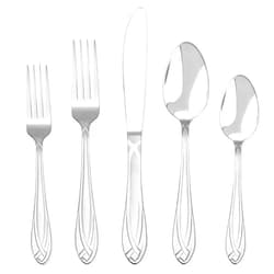 Hampton Forge Lace Frosted Flatware Set, Service for 8, Metallic