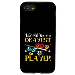 World's Okayest Pool Funny Pool Player Billiard Sport Case for iPhone SE (2020) / 7/8