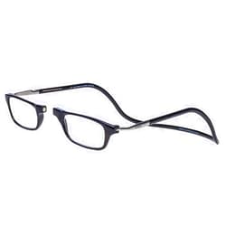 Clic Magnetic Reading Glasses for Men or Women, Computer Readers, Original Long (M-L, Black, 2.00 Magnification)