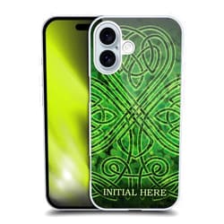Head Case Designs Officially Licensed Custom Customised Personalised Brigid Ashwood Irish Shamrock Name and Initial Hard Back Case Compatible with Apple iPhone 16