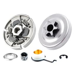 BlueStars 3/8 7T Clutch Drum Sprocket with Bearing Washer E-Clip Worm Gear - for Stihl 017 018 021 023 MS170 MS180 MS210 MS230 MS250 Chainsaw - Replaces 1123 640 2003, 1123 640 2073