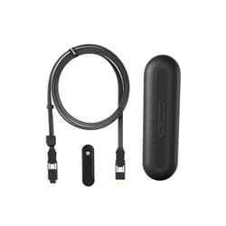 Rolling Square inCharge XL 6-in-1 Multi Charging Cable with 100W Ultra-Fast Charging Power, Portable USB and USB-C Cable, 6.5 Ft/2m, Urban Black