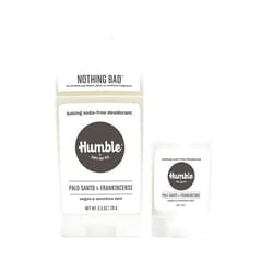 HUMBLE SIMPLE AND TRUE. HUMBLE BRANDS Aluminum-Free Deodorant, Vegan and Cruelty- free, Formulated for Sensitive Skin, Sensitive Palo Santo & Frankincense Deodorant Full & Travel Pack
