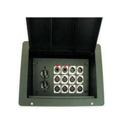Pro-Craft ProCraft ProAudio Recessed Pocket Floor Box 1 AC Duplex 12 XLR/Channels Any Configuration Made in the USA