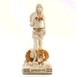 Veronese Design 3 3/8 Inch Aphrodite The Greek Goddess of Love Resin Miniature Figurine Hand Painted White Gold Finish