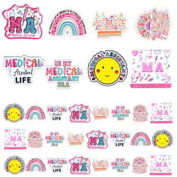 Cunno 32 Pcs Funny Pins Appreciation Gifts for Pharmacy/PT/Phlebotomist/Medical Assistant Doctor's Day Gifts Enamel Pins Bulk Medical Jewelry Accessories for Nurse CNA Week Decor