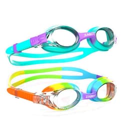 ZABERT K20 Girls Swimming Goggles for Girls Kids Age 3-14 Years Old, Anti-fog 100% UV Protection with Travel Bag