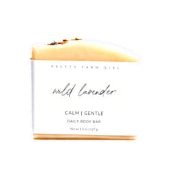 Pretty farm girl Wild Lavender Soap Bar - Calm & Gentle - Lavender Scented - Handmade - All Skin Types - Tallow & Goat Milk
