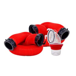Valterra EZ Coupler 20-Foot RV Sewer Hose Kit for RV Camper, Includes 2 Attachable 10-Foot Hoses with Rotating Fittings and 90 Degree Clearview Sewer Adapter