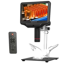 Andonstar AD407 Pro 2160P 3D HDMI 4MP Digital Microscope, Soldering Microscope Pro Metal Stand, 7