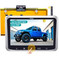 Yakry Wireless Backup Camera Easy Install: Touch Button 5 Inch HD 1080P Monitor - No Delay Digital Signal Reverse Cam with Color Night Vision for Car Truck Trailer Hitch - Yakry Y25