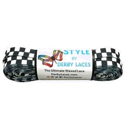 Derby Laces Style Wide 10mm Waxed Lace for Roller Skates, Hockey Skates, Boots, and Regular Shoes