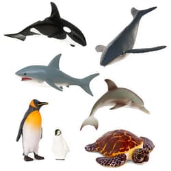Terra by Battat – Toy Sea Animals – Realistic Whale, Dolphin, Penguin & More – Detailed Ocean Creatures for Sensory Bins – Sea Life Animal Set with 15 Pieces – Great for Imaginative Play 3+ Years