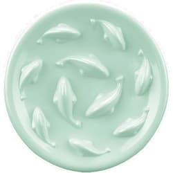 Cilkus Slow Feeder Bowl for Cats and Small Dogs,Cilkus Fish Pool Design, Fun Interactive Bloat Stop Puzzle Feeder Bowl Healthy Eating Diet Made of Melamine Food Grade Material Dishwasher Safe (Green)