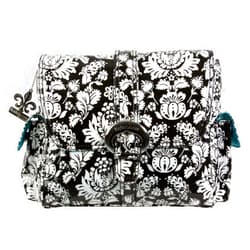 Kalencom Midi Coated Diaper Buckle Bag, Toile Black/White