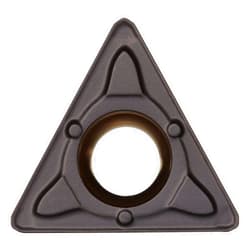 Sandvik Coromant CoroTurn 107 Wiper Carbide Turning Insert, TCMX, Triangle, WF Chipbreaker, GC3215 Grade, Multi-Layer Coating, TCMX 221-WF, 1/4