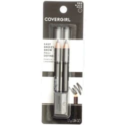 CoverGirl Professional Brow & Eye Makers Brow Shaper & Eyeliner, Midnight Black 500, .06 oz (Pack of 4)
