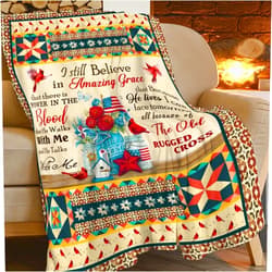 Jinflower Amazing Grace Blanket Christian Throw Blanket Warm Soft Micro Inspirational Thoughts Flannel Blanket Ultra Luxurious Cozy Lightweight Plush Bible Verse Blanket Gifts for Kids Adults 50