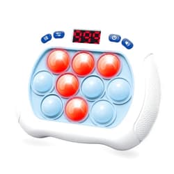 Intoypad Pop Game Light Up Fidget Toy for Kids, 6 Modes LED Screen Quick Push Controller Electric Fidget Popper Game Quick Push Bubble Sensory Games Birthday Toys for Kids Lightblue