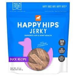 Happy Hips Jerky Dog Treats, Duck, 20 oz. Pouch