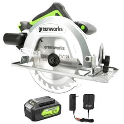 Greenworks 24V 7-1/4'' Circular Saw Brushless Cordless, with 4Ah Battery and 2A Charger