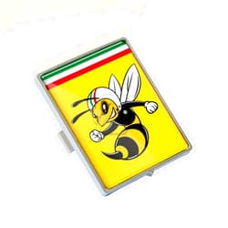 HOMTRU Chrome Badge Horncast Fits for Vespa Scooter LX Primavera Sprint GTV GTS 946 PX Clip-in Style (055-Yellow)