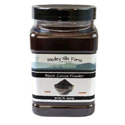 Medley Hills Farm Black cocoa powder by Medley hills farm 1 Lb. in Reusable Container - Great Black cocoa powder for baking - Dutch Processed Cocoa Powder - Unsweetened