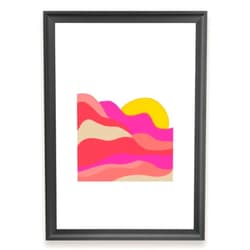 Society6 Adelaida, Mountain Sunset by Sunshinecanteen Framed Art Print (Scoop Black - Small 13 x 19-15x21)