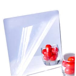 iCAGY Acrylic Mirror Sheet Self Adhesive Wall Mounted Home Décor Non Glass Sticky Mirror Tile Thickness 0.08in (2mm) Square 10x10 inch