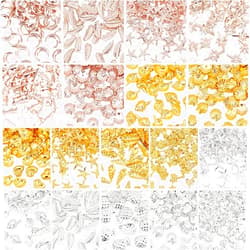 OLYCRAFT 900pcs 4.5-10mm Long Ocean Themed Resin Fillers 18-Style Mini Alloy Brass Epoxy Resin Supplies Shells Starfish Filling Accessories for Resin Jewelry Making and Nail Arts - 3 Colors