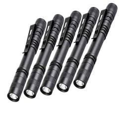 Tileon Pen Flashlight,5PCS Led Pen Light Flashlights with Clip,Mini Pocket Flashlight Small Penlight Inspection Flashlight