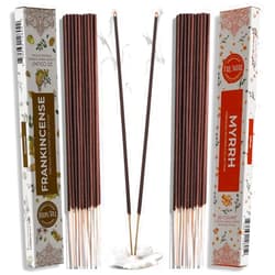 Trumiri Incense Sticks - Combo Pack of 40 Insence-Sticks - 20 Frankincense and 20 Myrrh - Insense - Insents - Incents - Inscense - Incence - Incienso - All Natural Non Toxic Incense Sticks