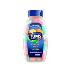 TUMS Antacid Chewable Tablets – Assorted Fruit, Extra Strength 750, 96 Tablets