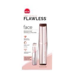 Finishing Touch Flawless Facial Hair Remover for Women, Rose Gold Face Razor with LED Light, Recyclable Packaging