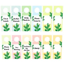 YHNTGB 12PCS Door hanger sign Do not disturb door hanger sign Door signs for office bedroom or hotel for privacy and ensure people do not enter 9.25 x 3.5inch(printed on both sides)