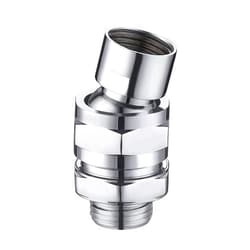 KES Shower Head Swivel Ball Adapter - Brass Ball Joint Adjustable Shower Arm Connector Universal Showering Component Polished Chrome, PSB100