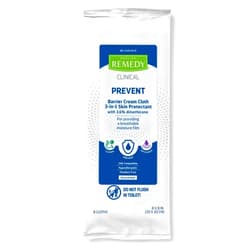 Medline Remedy Phytoplex 4-in-1 Barrier Cream Cloths with Dimethicone, All in 1 Wipe for Incontinence Care, Fragrance Free (8 Count, 32 Packs)