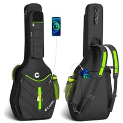 CAHAYA Guitar Case Acoustic Soft - 0.47in Thick Padding 5 Pockets Guitar Gig Bag with Adjustable Shoulder Strap Compatible with 40 41 42in Acoustic Guitars