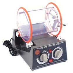 Gdrasuya10 Jewelry Polisher Tumbler 3kg 6.6LB Rotary Tumbler Surface Polisher Finisher 80W Jewelry Polishing Finishing Machine with Timer & 4 Speed + Extra Polishing Bead (3kg/6.6lb Capacity)