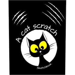LOdesign Black Cat A cat scratch sketchbook: Black cat kawaii Sketch Book Notebook and Blank Paper for Drawing, Painting Creative Doodling or Sketching, sketchbook set for teens: gifts for cat owners Idea