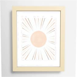 Society6 Boho Sun Warm Yellow by Trajeado14 Framed Art Print (Modern Maple - X-Small 8 x 10-10x12)