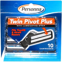 Personna Twin Pivot Plus Cartridges with Lubricating Strip for Atra & Trac Ii Razors - 2 Packs of 10 Blades